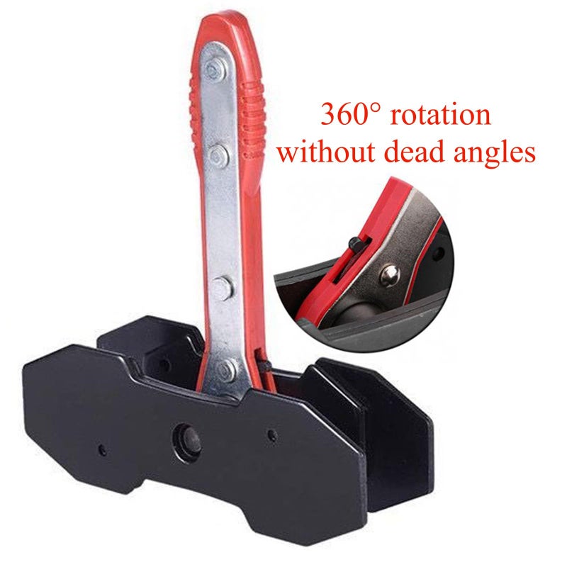TUTOOLS Brake Caliper Press, Caliper Piston Spreader, Brake Tools,Brake Caliper Piston, Brake Caliper Press Ratchet with 2 Extra pcs Steel Plates, Red - Image 5